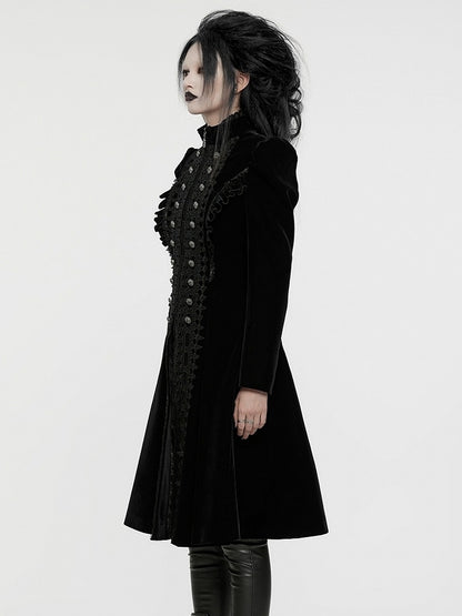 Coat Symmetric Gorgeous Black Goth