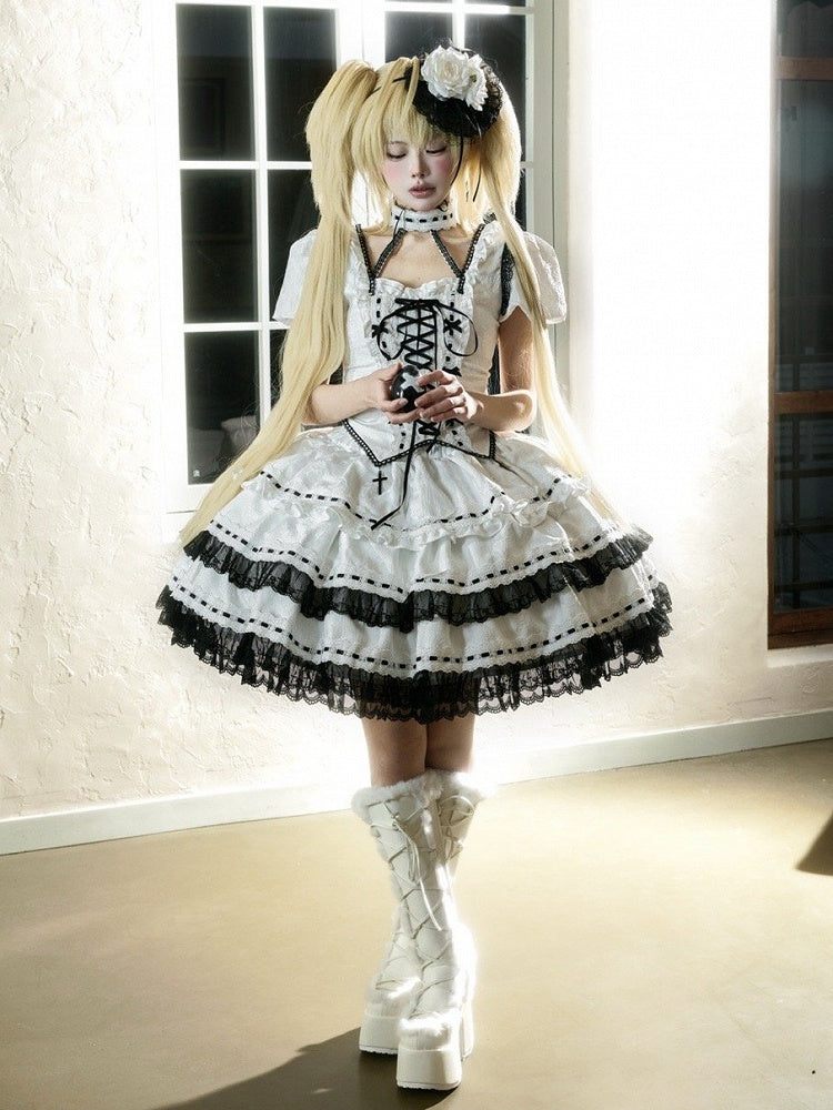 Girl Sleeves Top Outfit Skirt Lolita Detachable Fanart Magic Fashion Puff Gothic +