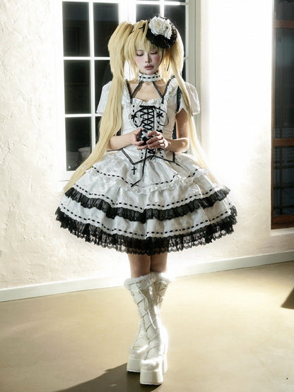 Girl Sleeves Top Outfit Skirt Lolita Detachable Fanart Magic Fashion Puff Gothic +