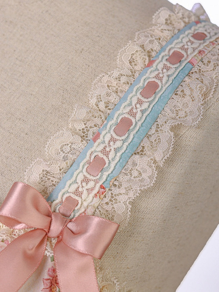 Doll Theme JSK Dress in Blue & Pink with Bow Accents, Lolita Style - Alice Girl