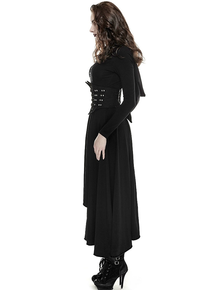 Black Steampunk Buckle Loops Girdle