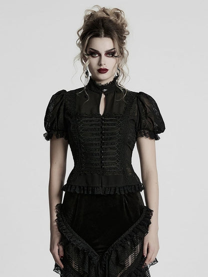 Gorgeous Black Gothic Chiffon Shirt