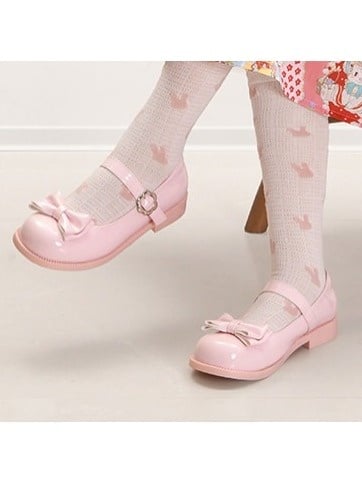 Sweet Lolita Round Toe Buckle Bow Shoes