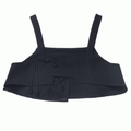 Knopf Cheongsam Stil Top Stickerei Schwarz Kiefer Baum Knoten