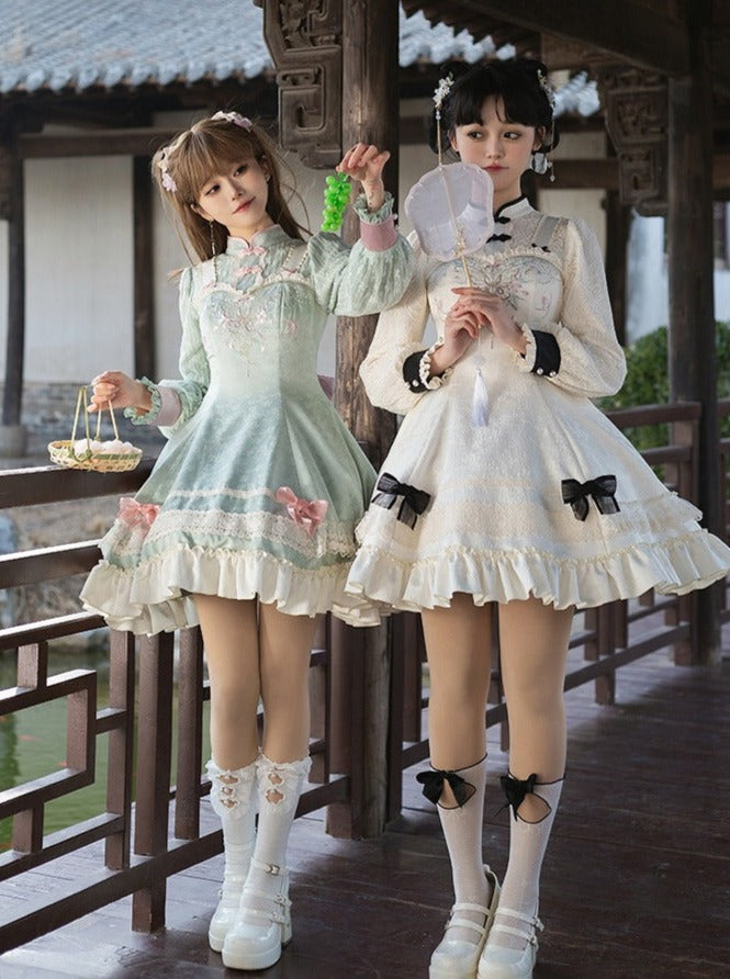 Mädchenkleid Schleife Chinesisch Süß