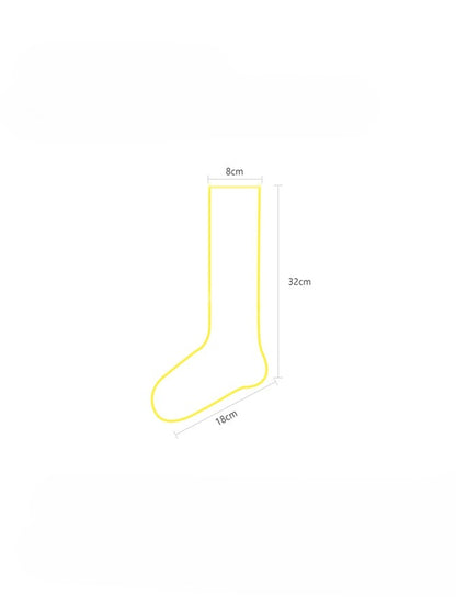 チャームディテールソックスカーフビーズホワイト/ブラック/グレーの蝶結び