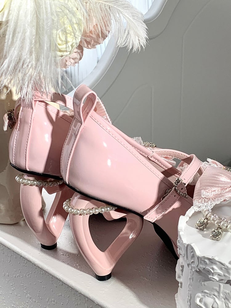 Heel Hime-Kei Pink with Heels High Heart-shaped
