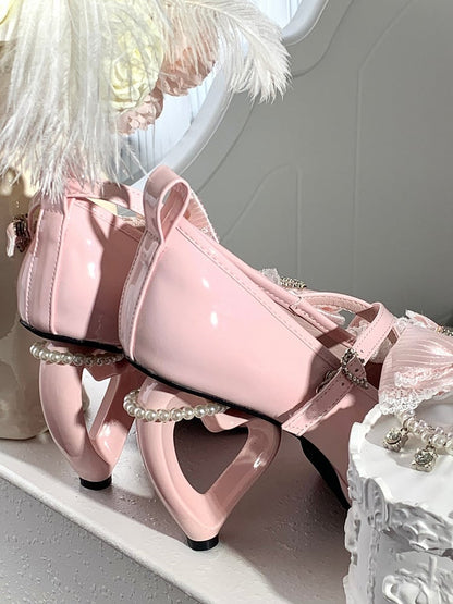 Heel Hime-Kei Pink with Heels High Heart-shaped