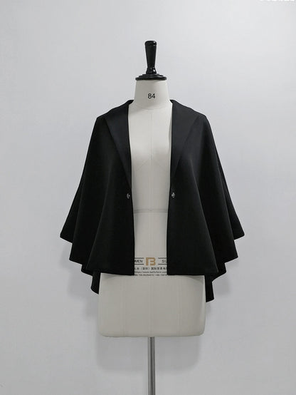 ファッション王子裾ロリータ黒ケープハイロー