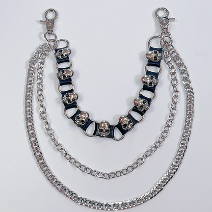 Punk Skeleton Y2K Chain Accessory Silver