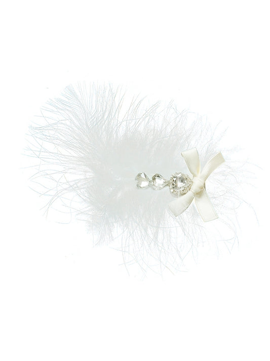 White Hairclip Feather