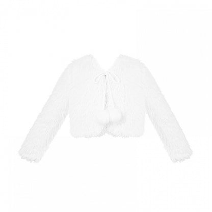 Lolita Fluffy White Coat Quilted Winter