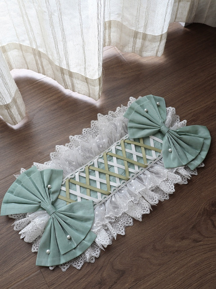 Lolita Blue Bowknot Green Hairband /
