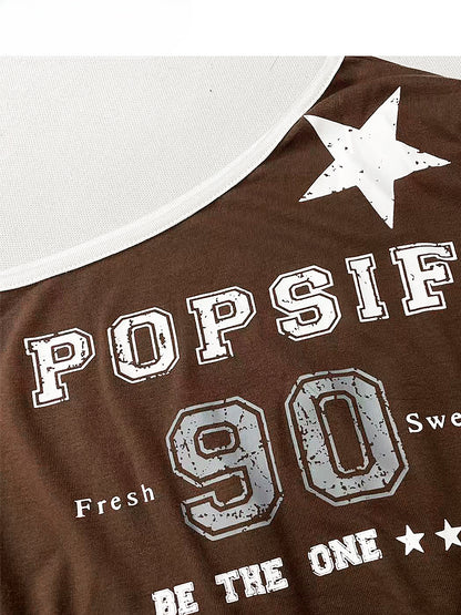 コーヒーアシンメトリーヘムトップス