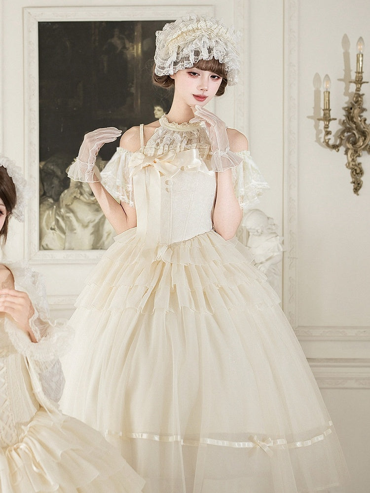 Beige Removable Lace Sleeves - With PUJI