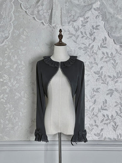 Gray Lace Bolero Trim Lolita with Top