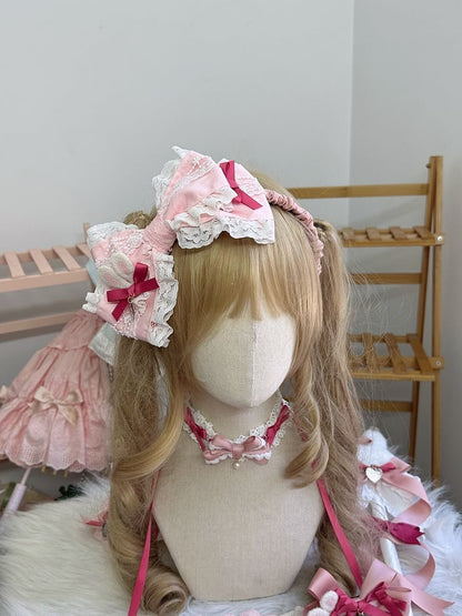 Pink Bow Lace Sweet Lolita Trim KC