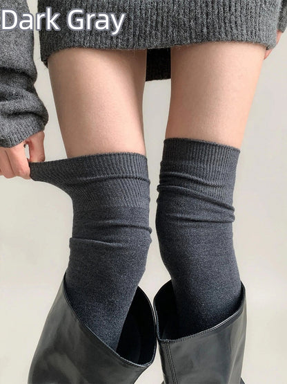 Stockings Ribbed (6 Colors) Knit Warm