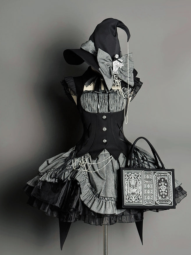 Magic Embroidery Hand Black Bag Book