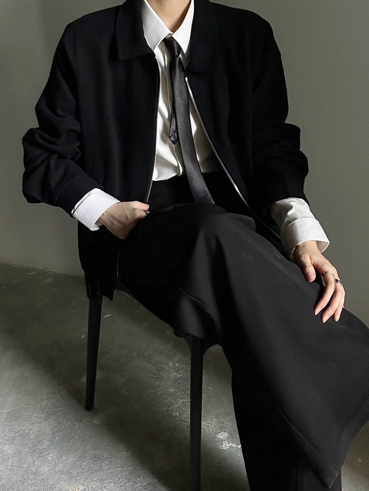 Wide-leg Black Style Pants Princely