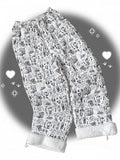 Casual Jirai Kei All-Over Pants Cuff Cartoon Plush Doodle