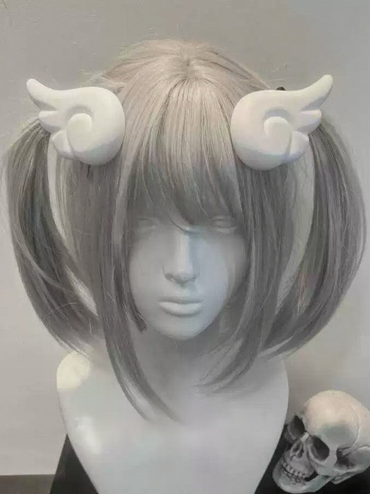 Black White Kawaii Style 3D Wing Hairclip - fallen angel
