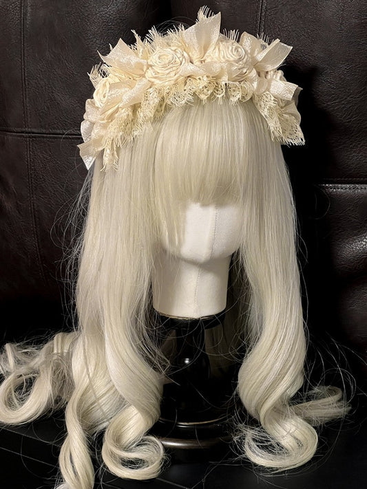 Flower Lolita 7 Lace with – Accents Feather-like KC Bowknots Options and Color