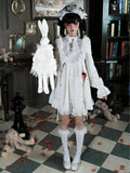 and Version Blood with White Lolita Dress Ruffles Dollcore Shaped Gothic Embroidery Short Cross