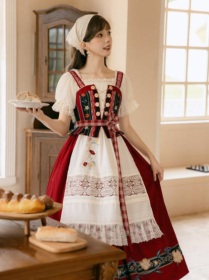 ネックラインフリルオフショルダーブラウス アプリコット