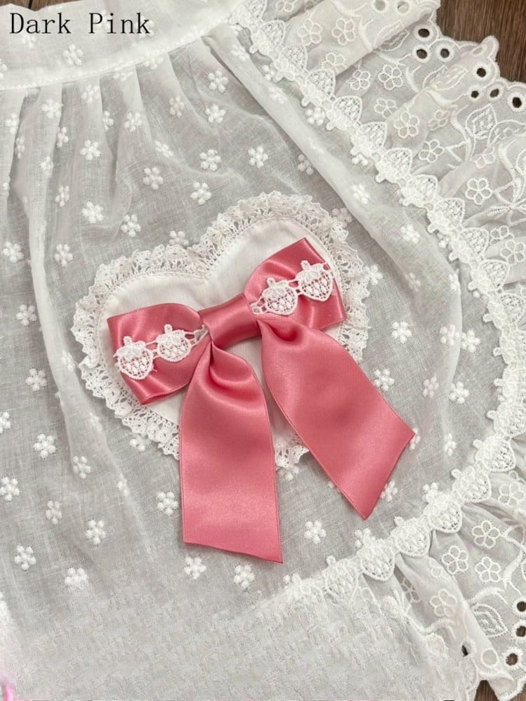 6 Optionen Bowknot Farbe Brosche Design Erdbeere