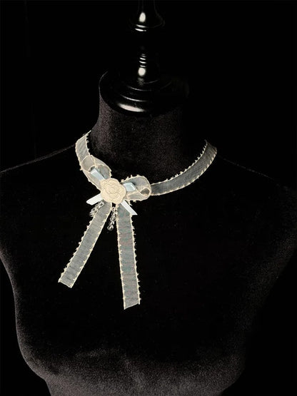 Rot Blau Choker Beige Schwarz / Lila