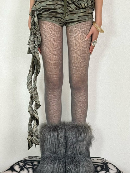 Tights Y2K Brown/Gray/Black/White