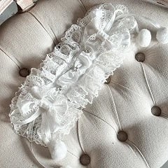 Pom-Pom (Lace Accents) Set Hairband Lolita Multi-Color