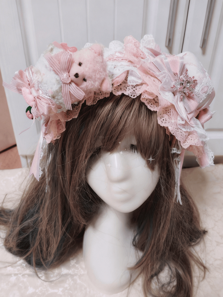 Hairclip Ice Bear Cream Sweet Lolita Pink/Blue