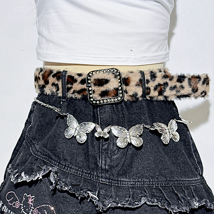 Schwarze Schlaghose mit Schleife und Used-Look