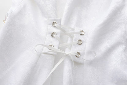 und Aristokrat Lange Mode Weste Weiß Rosa Ouji Lolita