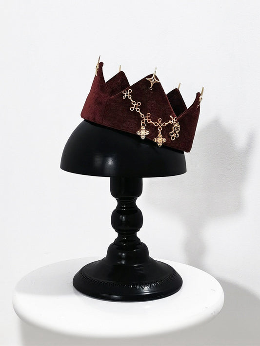 Lolita Prince Wine Headpiece Ouji Red Crown