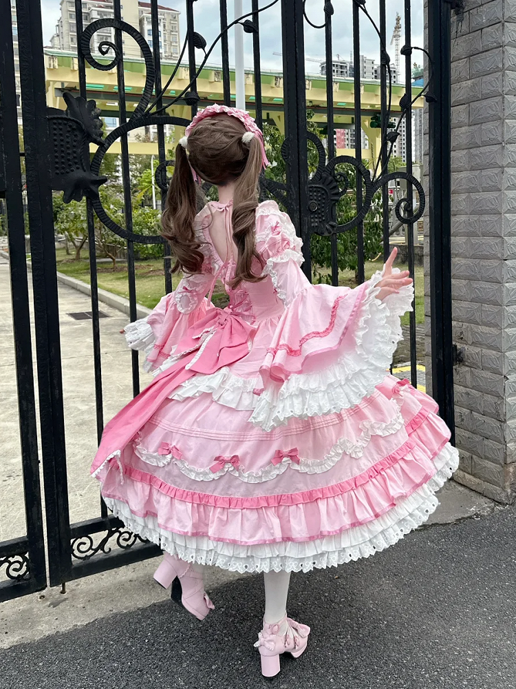 Pink Cotton School Sizes Lolita Princess Plus Dress Gorgeous Old Available