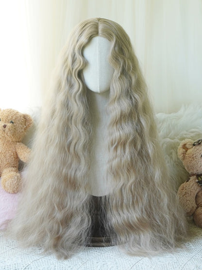 Karamell/Blond/Pink/Hellblond, hüftlange lockige Perücke