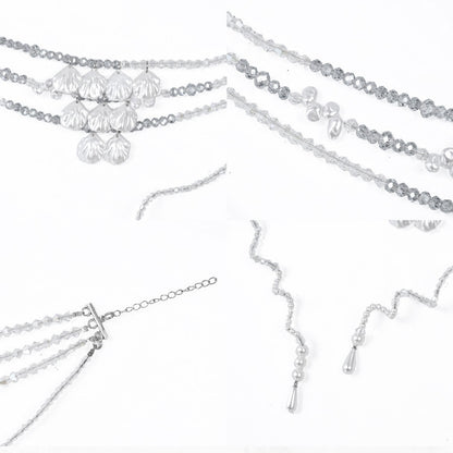 レイヤードペンダント シェルフェアリービーズネックレス シーケイ