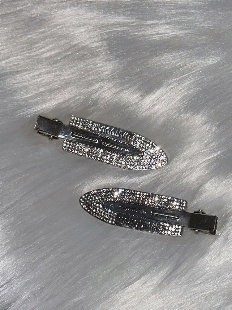 Silver Hairclip with Rhinestone Decorations - IVONA boutique