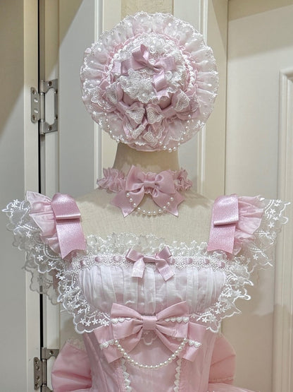 Bowknot Pink Decorated Choker Chain Bead