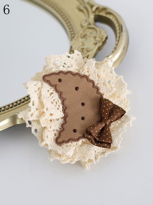 Cookie Bowknot Decorated Hairclip 6 Options