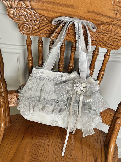 Black Silver Champagne Hand Bag /