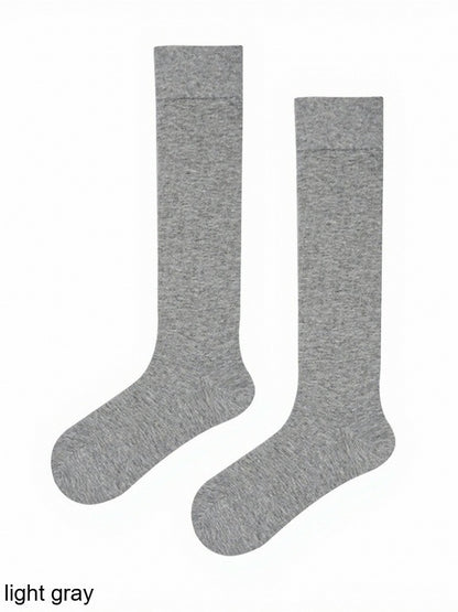 4 Colors Solid Minimalist Ribbed Calf Socks - ModaSwings
