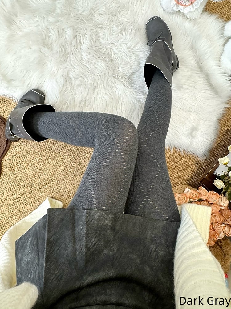 Diamond Retro Pattern Tights 6 Colors Style