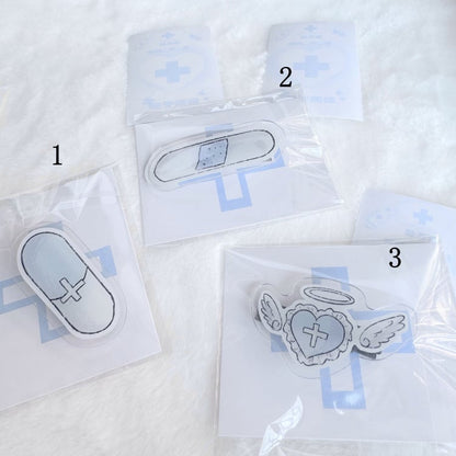 Rosa Hellblaue Kawaii Haarspange