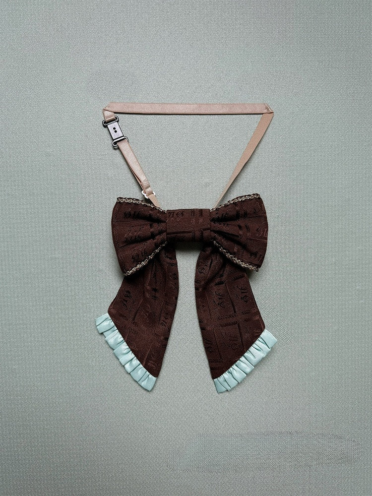 Brown/Mint Bow Tie Chocolate Lolita Green