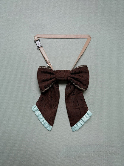 Brown/Mint Bow Tie Chocolate Lolita Green