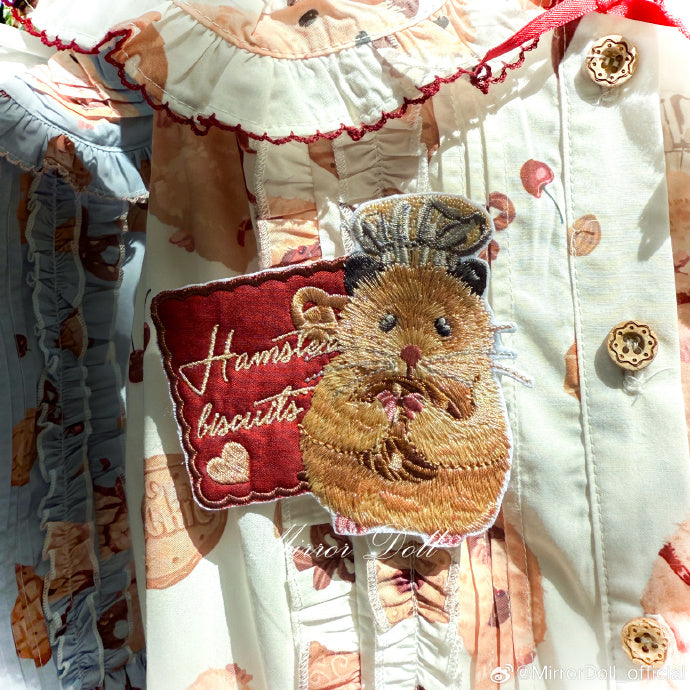 Hamster Brooch/Biscuit Brooches Set Embroidery Lolita